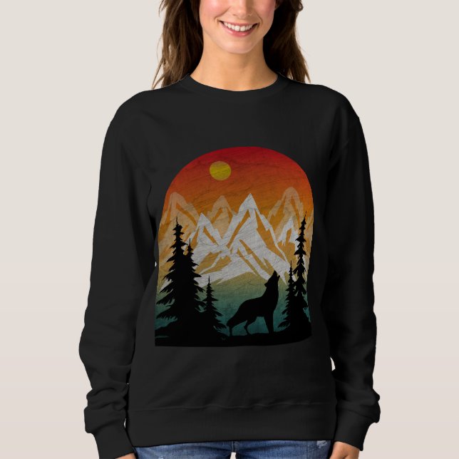 Vintage Nature Wolf Sweatshirt (Front)