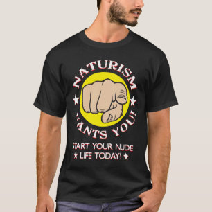 Vintage Naturism Recruitment Poster T-shirt