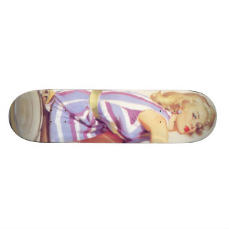 Vintage Naughty Handy Pin Up Girl Skateboard