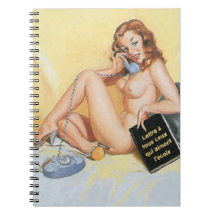 Vintage Naughty Hello Pin Up Notebook