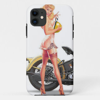 Vintage Naughty Sexie Pin Up Girl iPhone 11 Case