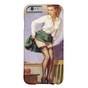 Vintage Naughty Teacher Pin Up Girl Barely There iPhone 6 Case