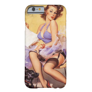 Vintage Naughty Violet Pin Up Girl Barely There iPhone 6 Case