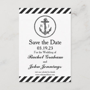Vintage Nautical Anchor - 3x5 Save the Date