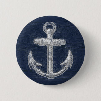Vintage Nautical Anchor 6 Cm Round Badge