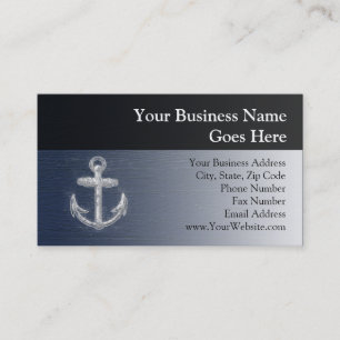 Vintage Nautical Anchor Business Card