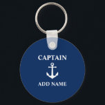 Vintage Nautical Anchor & Captain or Boat Name Key Ring<br><div class="desc">Vintage Nautical Anchor with Your Personalized Captain or Boat Name Keychain Bottle Opener.</div>