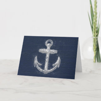 Vintage Nautical Anchor Card