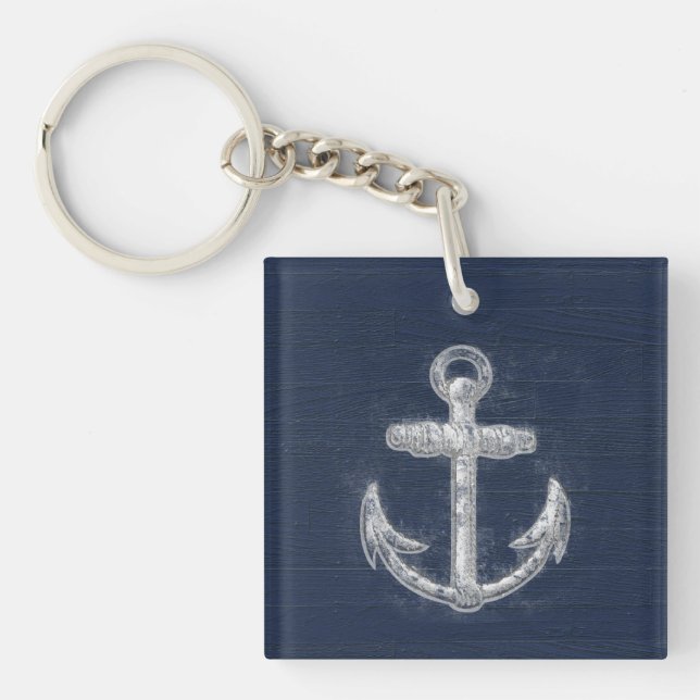 Vintage Nautical Anchor Key Ring (Front)