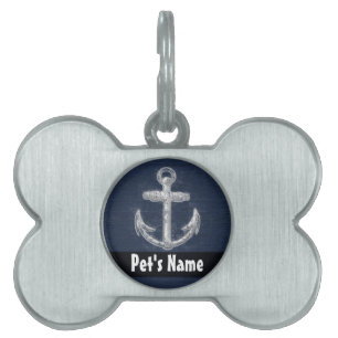 Vintage Nautical Anchor Pet Tag