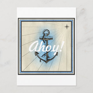 Vintage Nautical Anchor Postcard