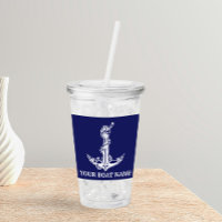 Vintage Nautical Anchor Rope Boat Name