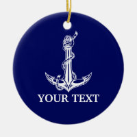 Vintage Nautical Anchor Rope Boat Name