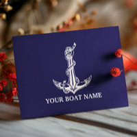 Vintage Nautical Anchor Rope Boat Name