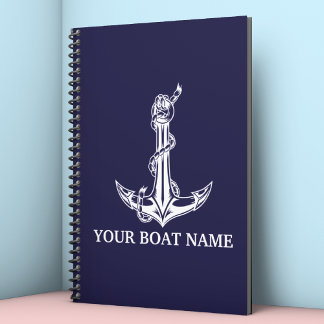 Vintage Nautical Anchor Rope Boat Name Planner