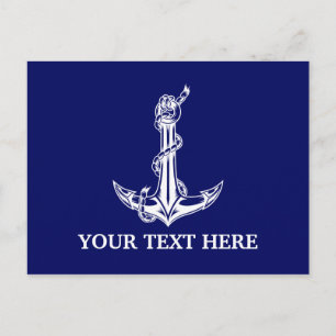 Vintage Nautical Anchor Rope Boat Name Postcard