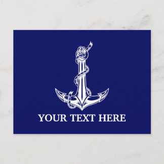 Vintage Nautical Anchor Rope Boat Name Postcard