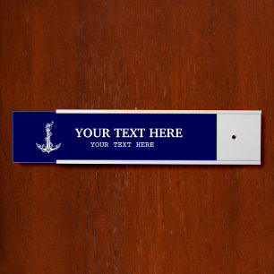 Vintage Nautical Anchor Rope Your Text Door Sign
