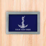 Vintage Nautical Anchor Rope Your Text Here Belt Buckle<br><div class="desc">Vintage Nautical Anchor Rope Boat Name Design for Boat Lovers.</div>