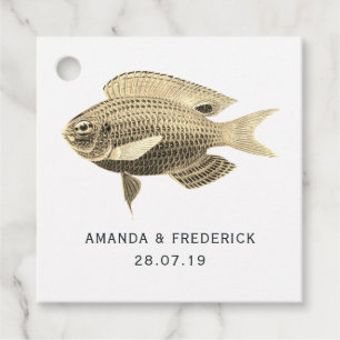 Vintage Nautical Blue and Gold Favour Tags