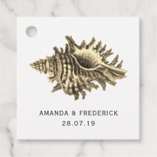 Vintage Nautical Blue and Gold Favour Tags