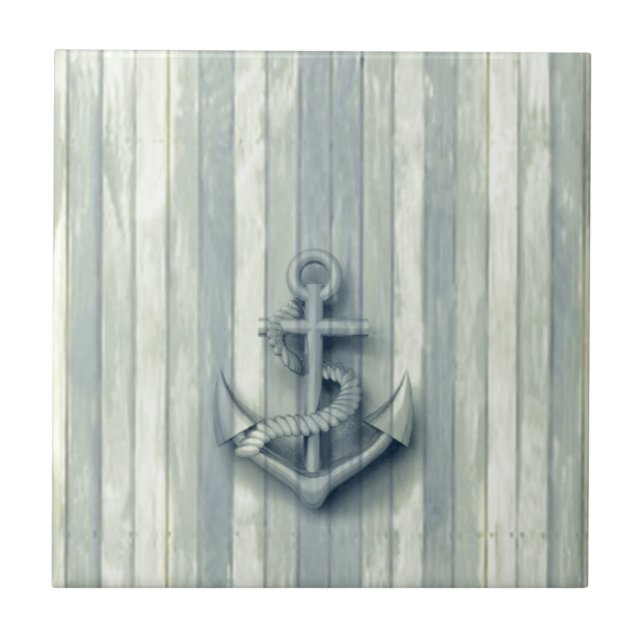 Vintage nautical classy anchor tile (Front)