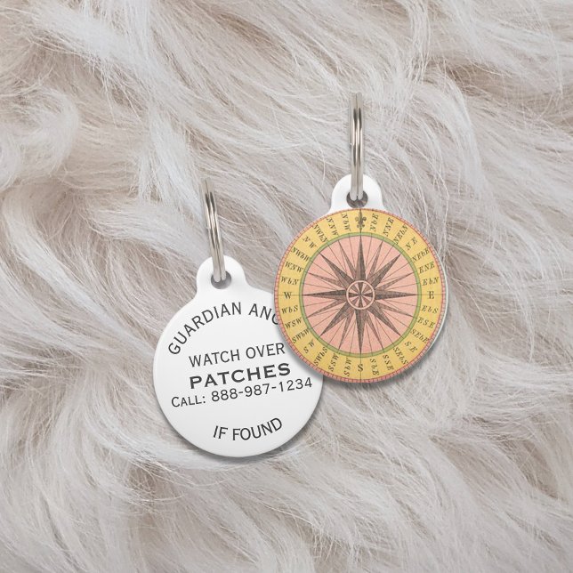 Vintage Nautical Compass Pet Tag (Creator Uploaded)