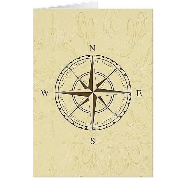 Vintage Nautical Compass Rose Ivory (Front)