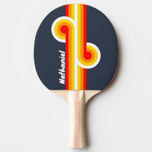 Vintage Nautical Harbour Stripe Loop with Name Ping Pong Paddle
