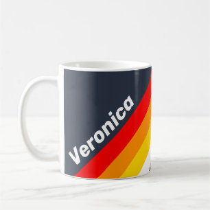 Vintage Nautical Harbour Stripes with Name Coffee Mug