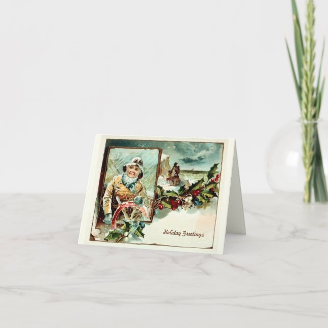 Vintage nautical holiday or Christmas card (Front)