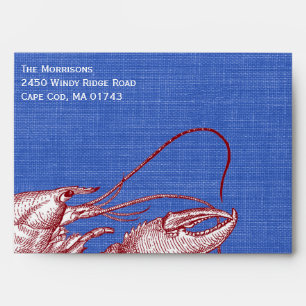 Vintage Nautical Lobster Bake Beach Party Envelopes