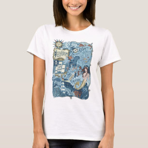 Vintage Nautical Navigation Compass Map T-Shirt