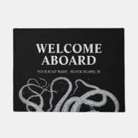 Vintage Nautical octopus Welcome Aboard Boat