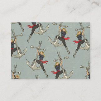 Vintage Nautical pattern Enclosure Card