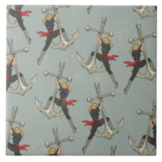 Vintage Nautical pattern Tile