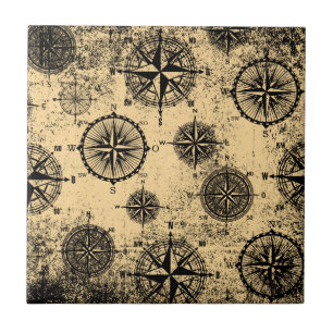 Vintage Nautical Pattern Tile
