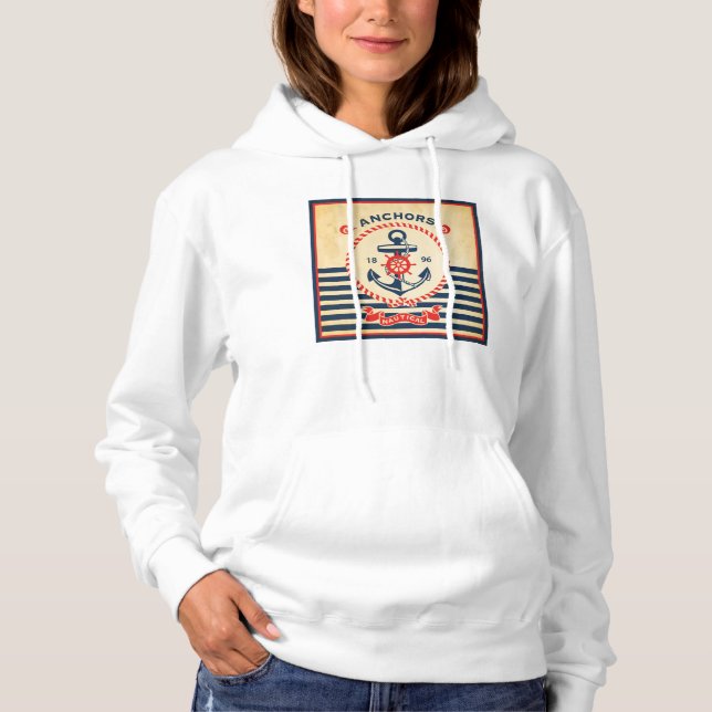 Vintage Nautical Poster Hoodie (Front)