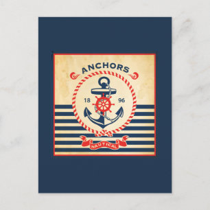 Vintage Nautical Poster Postcard