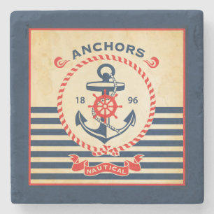 Vintage Nautical Poster Stone Coaster