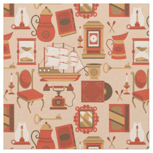 vintage nautical retro marine antique ship fabric