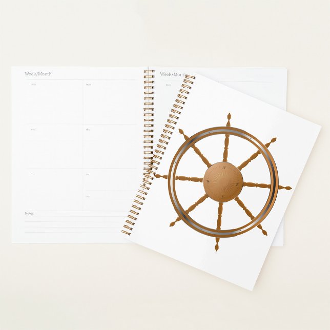 Vintage Nautical Ship Wheel Compass Design Planner (Creator Uploaded)