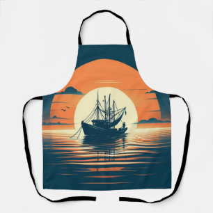 Vintage/Nautical shrimp/fishing  Apron