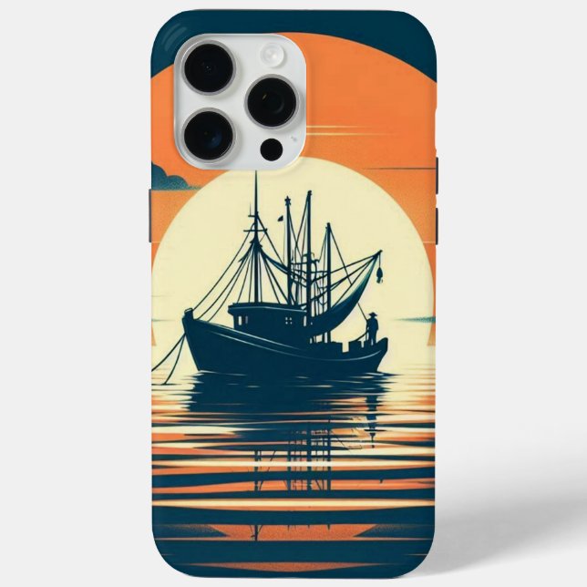 Vintage/Nautical shrimp/fishing  Case-Mate iPhone Case (Back)