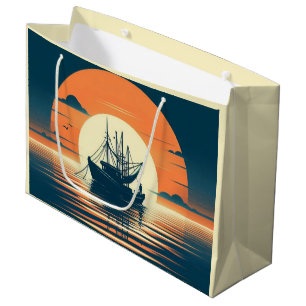 Vintage/Nautical shrimp/fishing Large Gift Bag