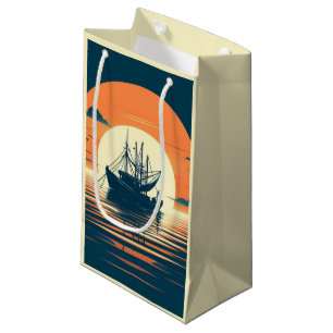 Vintage/Nautical shrimp/fishing  Small Gift Bag