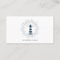 Vintage Nautical Style Blue Light House