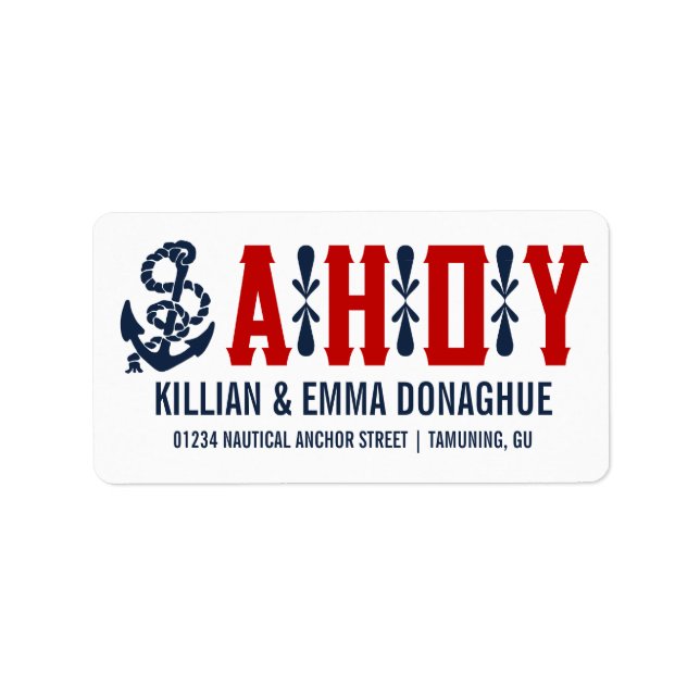 Vintage Nautical Wedding Labels (Front)