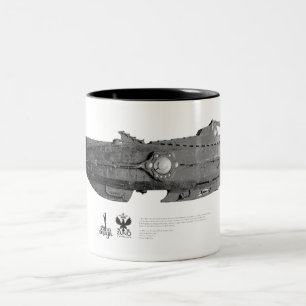 Vintage_Nautilus_01 Two-Tone Coffee Mug