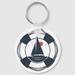 Vintage Nave Saling Keychain